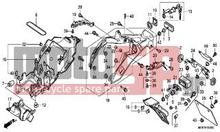 HONDA - VFR1200FB (ED) 2011 - Body Parts - REAR FENDER - 90201-415-000 - NUT, CAP, 6MM