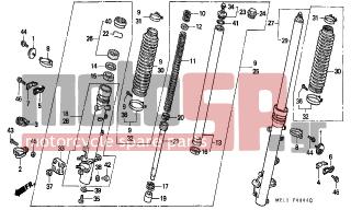 HONDA - XRV750 (ED) Africa Twin 1997 - Αναρτήσεις - FRONT FORK - 51520-MAY-003 - CASE COMP., L. BOTTOM