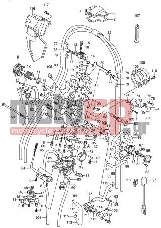 SUZUKI - DR-Z400 S (E2) 2002 - Engine/Transmission - CARBURETOR (DR-Z400K3/EK3/K4/EK4)  -  - CLIP 