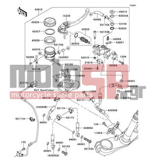KAWASAKI - NINJA® ZX™-14R 2013 -  - Front Master Cylinder - 43026-1051 - CAP-BRAKE