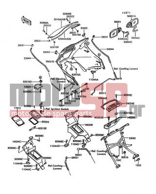 KAWASAKI - CONCOURS 1993 - Body Parts - Cowling(ZG1000-A7/A8) - 92002-1884 - BOLT,6X12