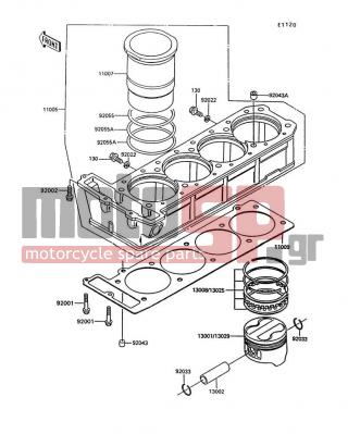 KAWASAKI - CONCOURS 1993 - Κινητήρας/Κιβώτιο Ταχυτήτων - Cylinder/Piston(s) - 11007-1076 - LINER-CYLINDER