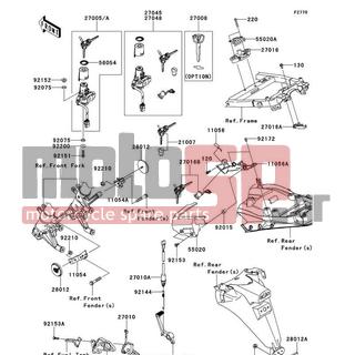 KAWASAKI - NINJA® ZX™-14R 2013 -  - Ignition Switch/Locks/Reflectors - 27010-1479 - SWITCH,REAR BRAKE