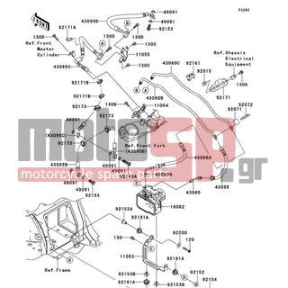 KAWASAKI - NINJA® ZX™-14R ABS 2013 -  - Brake Piping - 43060-0059 - PIPE-BRAKE,HU-FR M/CYLINDER