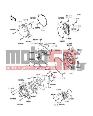 KAWASAKI - NINJA® ZX™-14R ABS 2013 - Engine/Transmission - Engine Cover(s) - 14032-0570 - COVER-CLUTCH