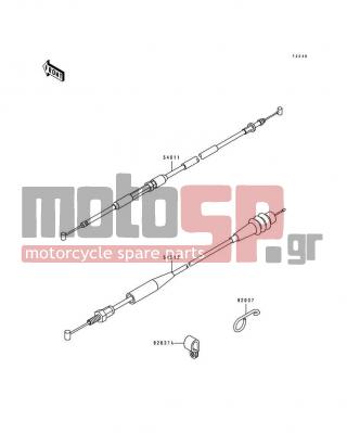 KAWASAKI - KX125 1993 -  - Cable - 54011-1262 - CABLE-CLUTCH