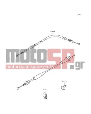 KAWASAKI - KX250 1993 -  - Cable - 54011-1327 - CABLE-CLUTCH