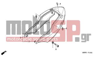 HONDA - CBR600F (ED) 2006 - Body Parts - REAR COWL - 77210-MBW-N40 - COWL SET, RR. (WL) *TYPE1*