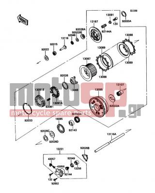 KAWASAKI - NINJA® ZX™-11 1993 - Κινητήρας/Κιβώτιο Ταχυτήτων - Clutch - 92033-1029 - RING-SNAP