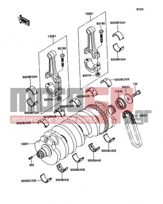 KAWASAKI - NINJA® ZX™-11 1993 - Κινητήρας/Κιβώτιο Ταχυτήτων - Crankshaft