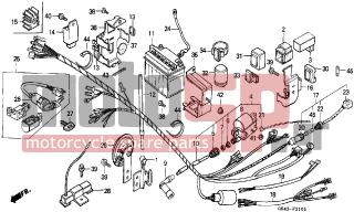 HONDA - C50 (GR) 1992 - Electrical - WIRE HARNESS/BATTERY (C50LAG/G/J/N/SN) - 30502-428-003 - SEAL, RUBBER