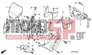 HONDA - CBR125RS (ED) 2006 - Body Parts - UPPER COWL(CBR125R/ RS/RW5 /RW6/RW8) - 90677-KAN-T00 - NUT, CLIP, 5MM