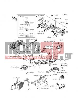 KAWASAKI - NINJA® ZX™-6R ABS 2013 -  - Chassis Electrical Equipment - 56030-0796 - LABEL,FUSE BOX1