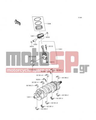 KAWASAKI - NINJA® ZX™-6R ABS 2013 - Κινητήρας/Κιβώτιο Ταχυτήτων - Crankshaft/Piston(s) - 92139-0167 - BUSHING,CRANK PIN,BROWN