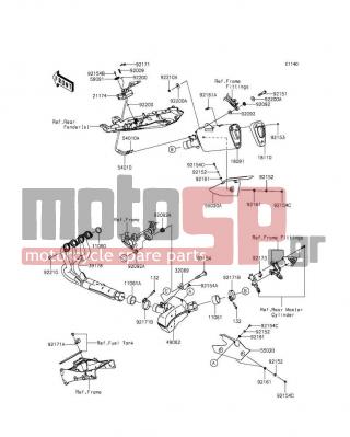 KAWASAKI - NINJA® ZX™-6R ABS 2013 -  - Muffler(s) - 32069-0340 - BRACKET-MUFFLER