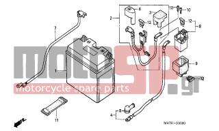 HONDA - CBR1100XX (ED) 2005 - Electrical - BATTERY - 32601-MAT-000 - CABLE, BATTERY EARTH