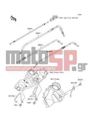 KAWASAKI - VERSYS® 2013 -  - Cables - 54012-0301 - CABLE-THROTTLE,CLOSING