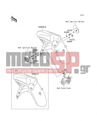 KAWASAKI - VERSYS® 2013 - Body Parts - Front Fender(s) - 35004-0311-15S - FENDER-FRONT,P.S.WHITE