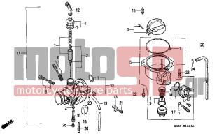 HONDA - C90 (GR) 1993 - Κινητήρας/Κιβώτιο Ταχυτήτων - CARBURETOR - 93892-0401818 - SCREW-WASHER, 4X18