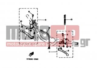 YAMAHA - DT80MX (EUR) 1983 - Frame - HANDLE SWITCH LEVER - 5J0-82910-70-00 - Lever Holder Assy (left)