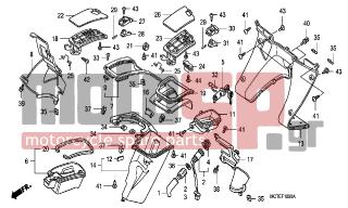 HONDA - FJS600A (ED) ABS Silver Wing 2007 - Body Parts - INNER BOX - 64464-MCT-000 - HOLDER, DAMPER