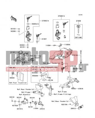 KAWASAKI - VERSYS® 1000 (EUROPEAN) 2013 -  - Ignition Switch - 27010-0112 - SWITCH,SIDE STAND