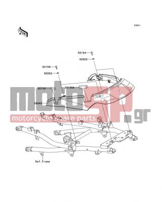 KAWASAKI - VERSYS® 1000 (EUROPEAN) 2013 - Body Parts - Side Covers - 36040-0132 - COVER-TAIL
