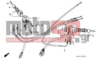 HONDA - CBR1000F (ED) 1995 - Frame - SWITCH/CABLE - 17950-MZ2-000 - CABLE COMP., CHOKE