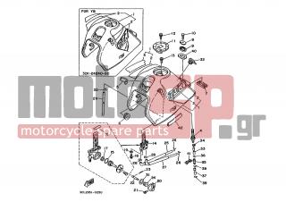 YAMAHA - TDR250 (EUR) 1990 - Body Parts - FUEL TANK - 3CK-24240-00-00 - Graphic Set