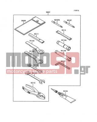 KAWASAKI - KLR650 1992 - Εξωτερικά Μέρη - Owner's Tools - 92110-1153 - TOOL-WRENCH,OPEN END,14X17