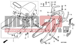HONDA - CBF600S (ED) 2006 - Body Parts - SEAT/SEAT COWL - 64122-KV0-000 - RUBBER B, SIDE SHELTER