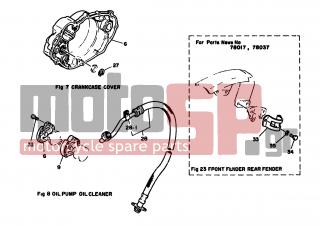 YAMAHA - XT500 (EUR) 1978 - Engine/Transmission - CRANKCASE COVER 1 - 97701-30520-00 - Screw, Tapping (part No. For X