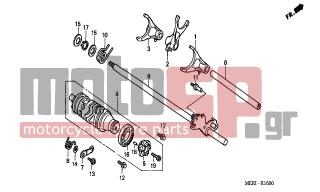 HONDA - CBF600S (ED) 2004 - Κινητήρας/Κιβώτιο Ταχυτήτων - GEARSHIFT DRUM - 96600-0802010 - BOLT, SOCKET, 8X20