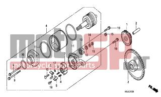 HONDA - FES125 (ED) 2007 - Electrical - STARTING MOTOR (FES1257-A7) (FES1507-A7) - 31202-KRJ-790 - BRUSH SET B, CARBON