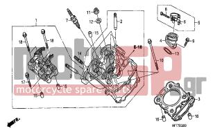 HONDA - XL700VA (ED)-ABS TransAlp 2008 - Κινητήρας/Κιβώτιο Ταχυτήτων - FRONT CYLINDER HEAD - 16218-MAT-000 - BAND B, INSULATOR