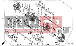HONDA - CBF600N (ED) 2004 - Engine/Transmission - CARBURETOR (ASSY.) - 91406-SL4-931 - CLAMP, FUEL HOSE (D10.5)