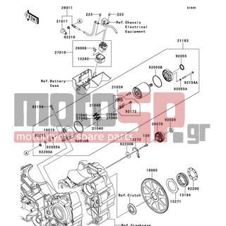 KAWASAKI - VULCAN® 1700 VAQUERO® 2013 -  - Starter Motor - 21040-0003 - SPRING-BRUSH
