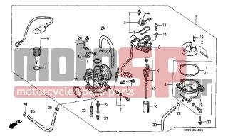 HONDA - FES125 (ED) 2001 - Engine/Transmission - CARBURETOR - 16075-GHB-B40 - O-RING, 2.4X25