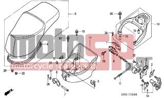 HONDA - SH125 (ED) 2004 - Body Parts - SEAT/LUGGAGE BOX - 93903-24310- - SCREW, TAPPING, 4X12