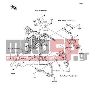KAWASAKI - VULCAN® 1700 VAQUERO® 2013 - Body Parts - Saddlebags(Side Bag Bracket) - 92066-1306 - PLUG