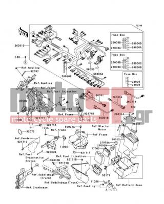 KAWASAKI - VULCAN® 1700 VOYAGER® 2013 -  - Chassis Electrical Equipment - 11055-0613 - BRACKET,CONNECTOR