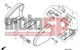 HONDA - C50 (GR) 1992 - Body Parts - TOOLS/SIDE COVER - 83500-086-000ZK - BOX, TOOL (WOL) *R110*