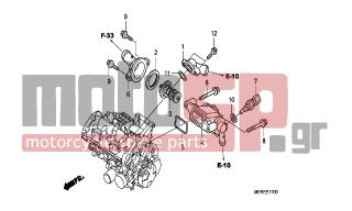HONDA - CBF600SA (ED) ABS BCT 2009 - Engine/Transmission - THERMOSTAT - 90018-ZE1-000 - BOLT, FLANGE, 6X23 (CT200)