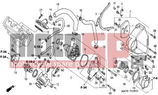 HONDA - CBR1100XX (ED) 2003 - Engine/Transmission - WATER PUMP (X-Y-1-2-3-4) - 19060-MAT-E20 - JOINT COMP., WATER