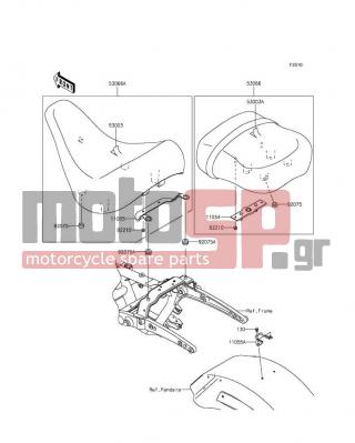 KAWASAKI - VULCAN® 1700 VOYAGER® ABS 2013 - Body Parts - Seat - 92075-209 - DAMPER