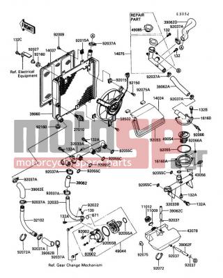 KAWASAKI - CONCOURS 1991 - Κινητήρας/Κιβώτιο Ταχυτήτων - Radiator - 92093-1214 - SEAL