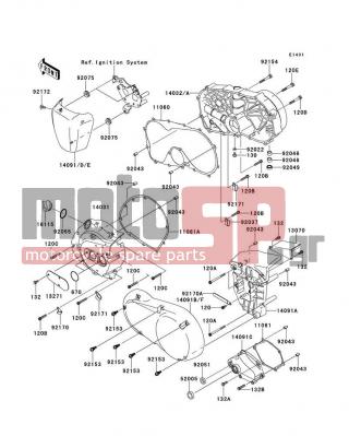 KAWASAKI - VULCAN® 900 CLASSIC 2013 - Engine/Transmission - Engine Cover(s) - 14091-0510 - COVER,PULLEY