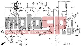 HONDA - CBF600S (ED) 2004 - Body Parts - FUEL TANK (CBF600S/SA) - 17506-MER-D00 - CUSHION, FUEL TANK RR. PIVOT