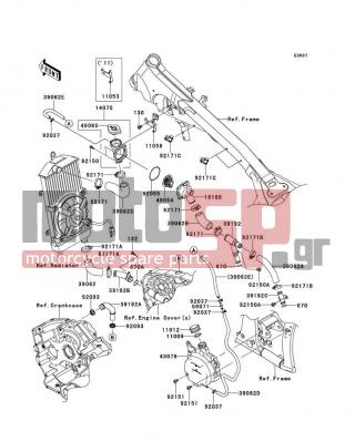 KAWASAKI - VULCAN® 900 CLASSIC 2013 - Engine/Transmission - Water Pipe - 16160-0095 - BODY,THERMOSTAT
