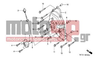 HONDA - FJS600 (ED) Silver Wing 2001 - Engine/Transmission - RIGHT CRANKCASE COVER - 11330-MCT-010 - COVER COMP., R.
